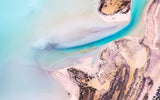 aerial view of shark bay, Western Australia