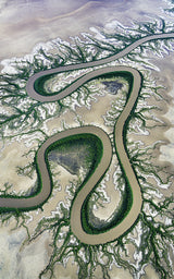 aerial view of king river, Western Australia
