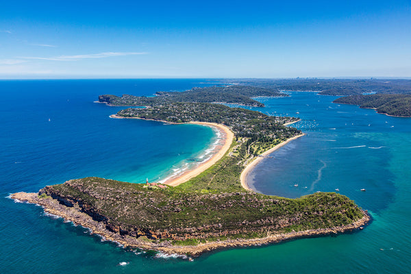 aerial photography of Sydney northern beaches, palm beach