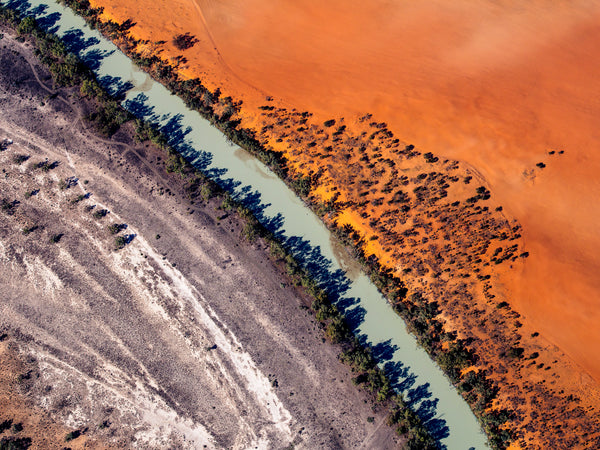 aerial photo of Darling river NSW Australia