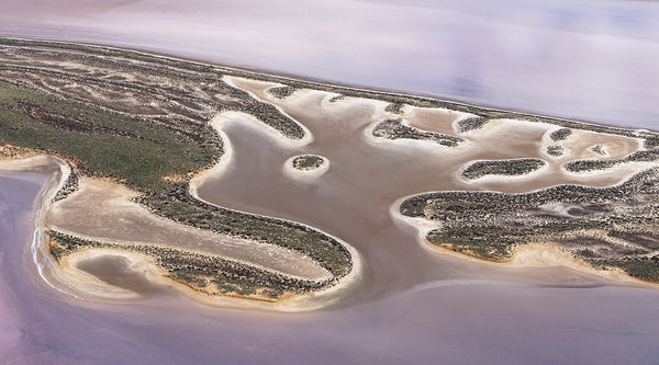 aerial photo of lake tyrrell, Victoria, australia