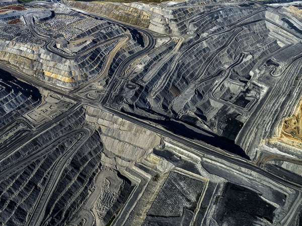 aerial view of coal mine hunter valley nsw australia