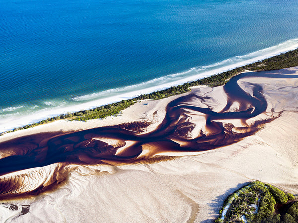 aerial photo of Fraser Island K'gari Queensland australia
