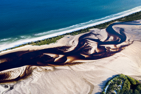 aerial photo of Fraser Island, K'gari, Queensland, Australia