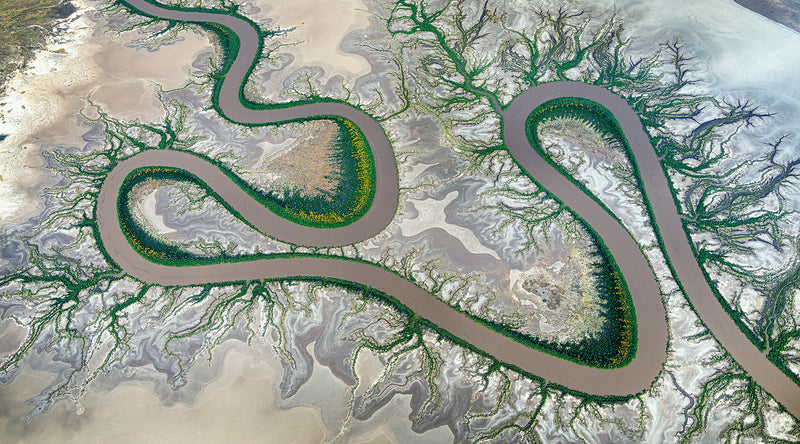 aerial view of king river Western Australia