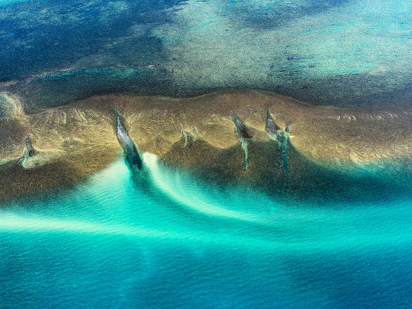 aerial photography of Montgomery reef, Western Australia