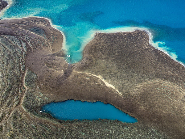 aerial photo of Montgomery reef, Kimberley, Western Australia