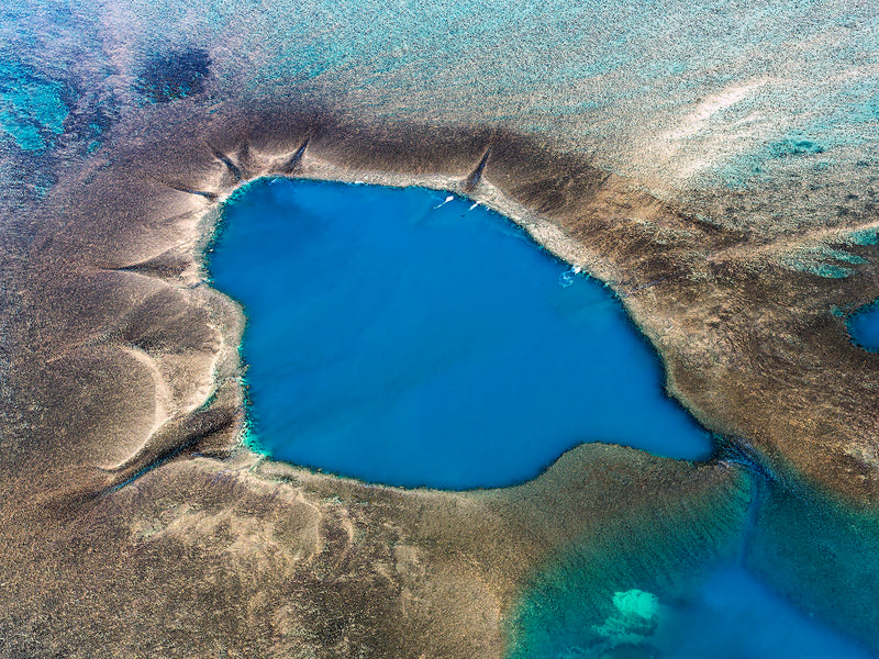 aerial photography of Montgomery reef, Western Australia