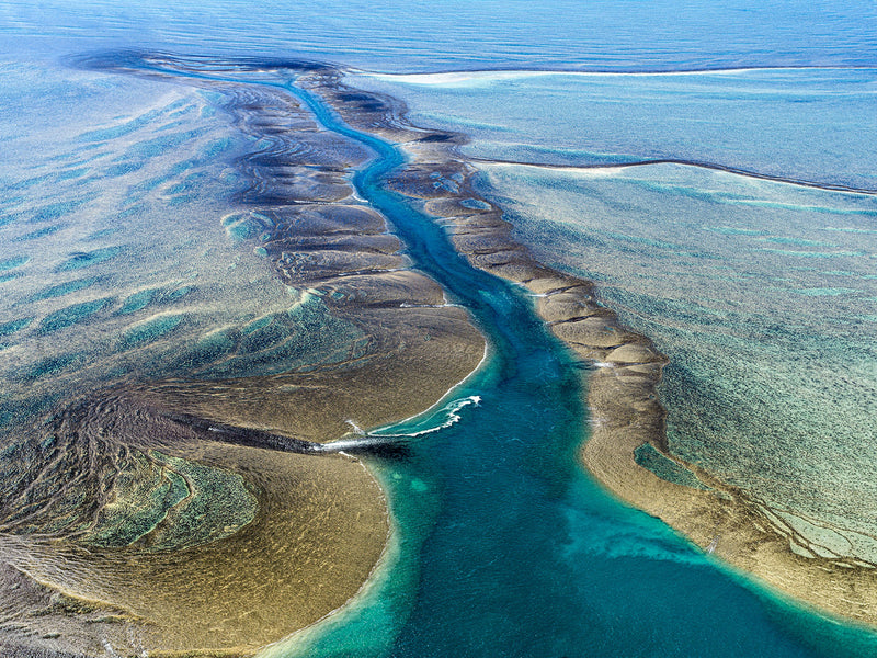 aerial photo of Montgomery reef, Western Australia