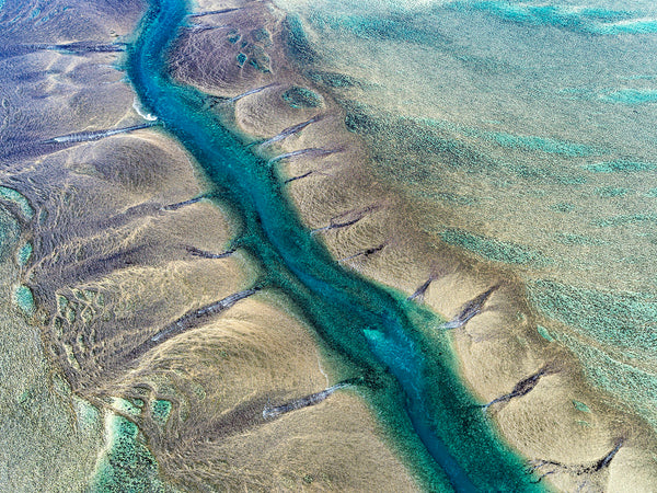 aerial photo of Montgomery reef Western Australia