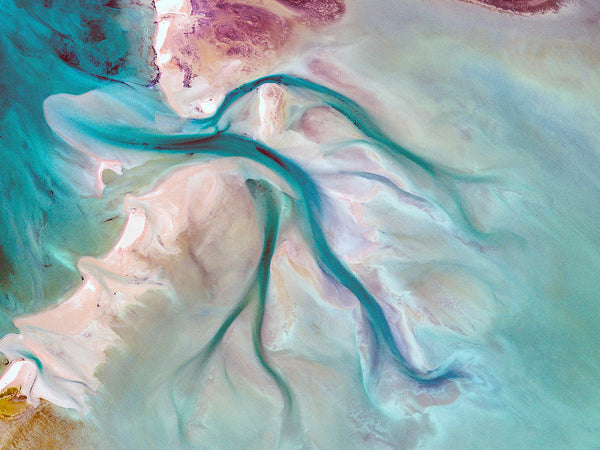 aerial view of shark bay, Western Australia