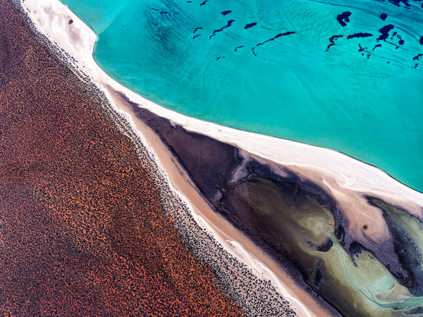 aerial photography of shark bay Western Australia