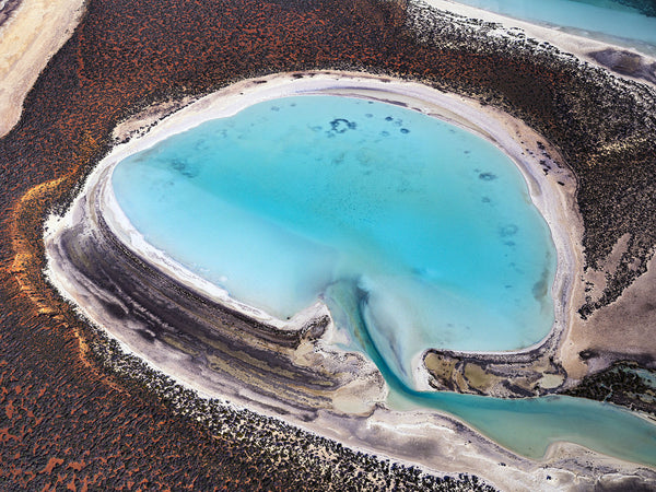 aerial photography of shark bay, Western Australia