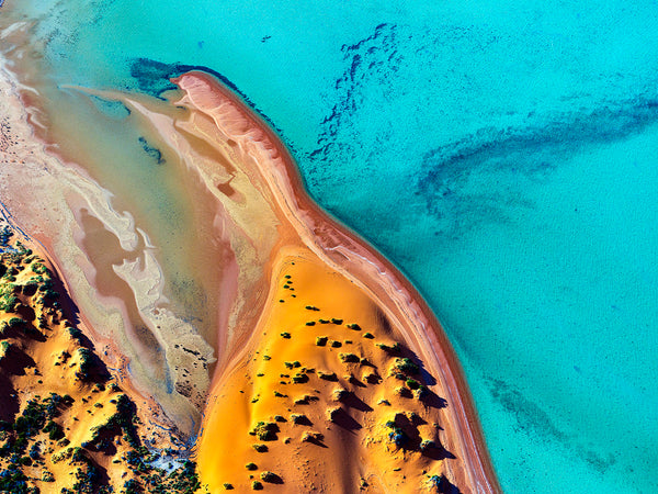 aerial photo of shark bay Western Australia