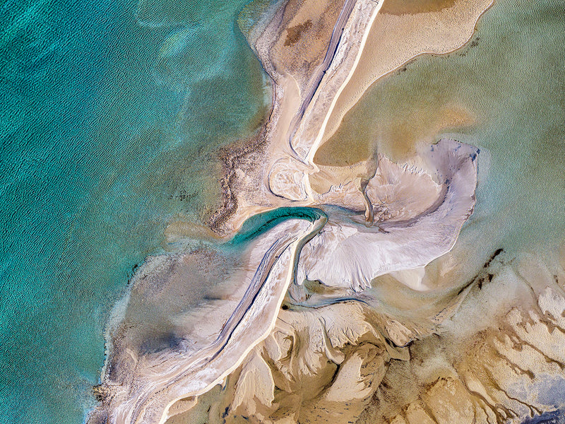 aerial view of shark bay, Western Australia