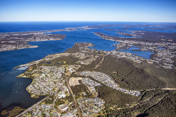 aerial photo of Lake Macquarie