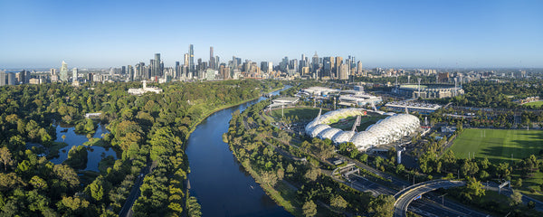 aerial view f Melbourne, australia