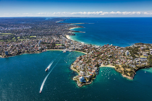 aerial photo of manly, Sydney australia