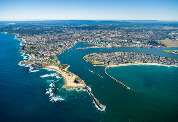 aerial photo of Newcastle, airphoto australia