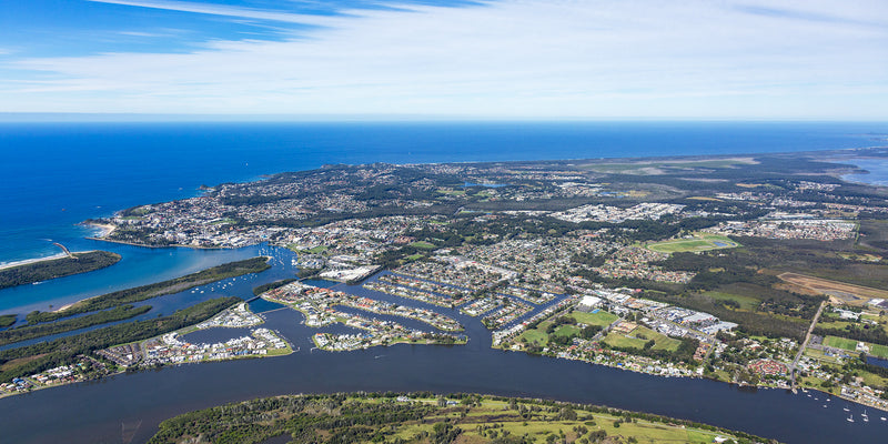 aerial photo of port Macquarie, nsw