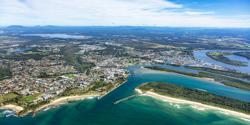 aerial photo of port Macquarie, nsw