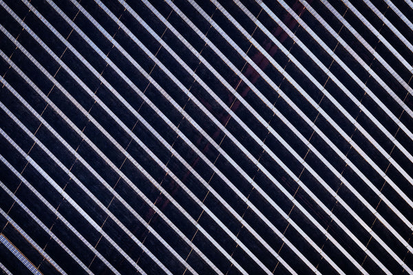 aerial view of solar farm, nsw, australia