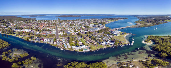 aerial photography of swansea, nsw