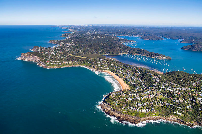 aerial photography of Sydney, northern beaches