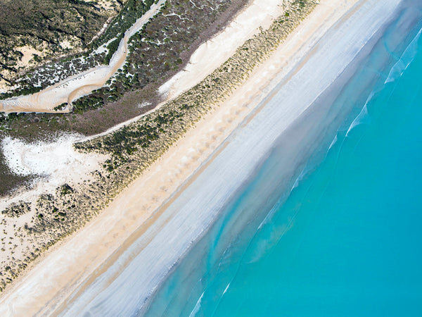 aerial photography of eighty mile beach western australia